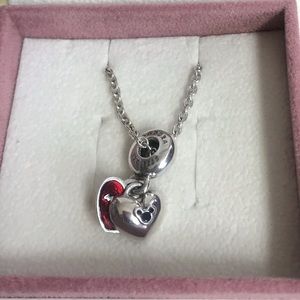 Pandora Mickey and Minnie charm necklace